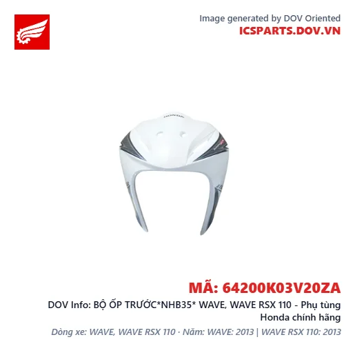 BỘ ỐP TRƯỚC*NHB35* WAVE, WAVE RSX 110 - Phụ tùng Honda chính hãng