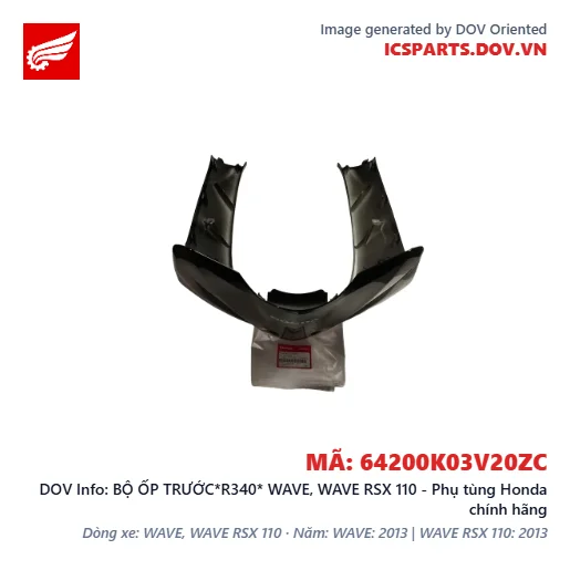 BỘ ỐP TRƯỚC*R340* WAVE, WAVE RSX 110 - Phụ tùng Honda chính hãng