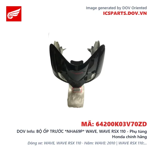 BỘ ỐP TRƯỚC *NHA69P* WAVE, WAVE RSX 110 - Phụ tùng Honda chính hãng