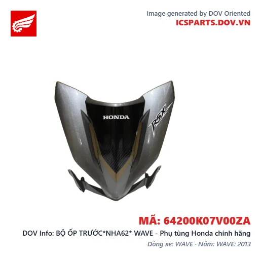 BỘ ỐP TRƯỚC*NHA62* WAVE - Phụ tùng Honda chính hãng