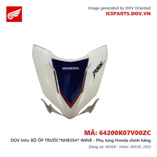 BỘ ỐP TRƯỚC*NHB35H* WAVE - Phụ tùng Honda chính hãng