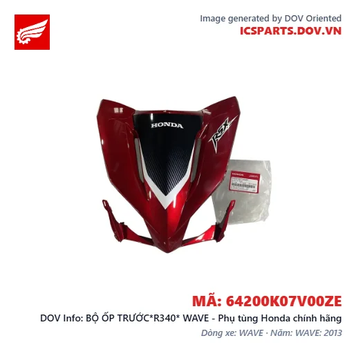 BỘ ỐP TRƯỚC*R340* WAVE - Phụ tùng Honda chính hãng