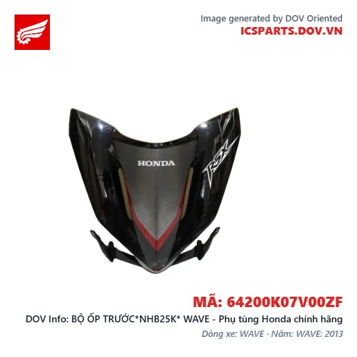 BỘ ỐP TRƯỚC*NHB25K* WAVE - Phụ tùng Honda chính hãng