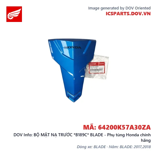 BỘ MẶT NẠ TRƯỚC *B189C* BLADE - Phụ tùng Honda chính hãng