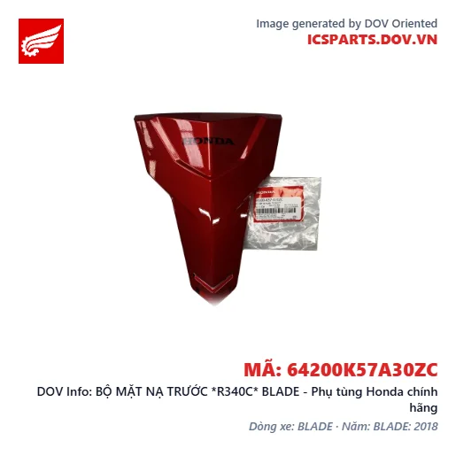 BỘ MẶT NẠ TRƯỚC *R340C* BLADE - Phụ tùng Honda chính hãng