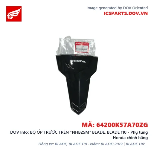 BỘ ỐP TRƯỚC TRÊN *NHB25M* BLADE, BLADE 110 - Phụ tùng Honda chính hãng