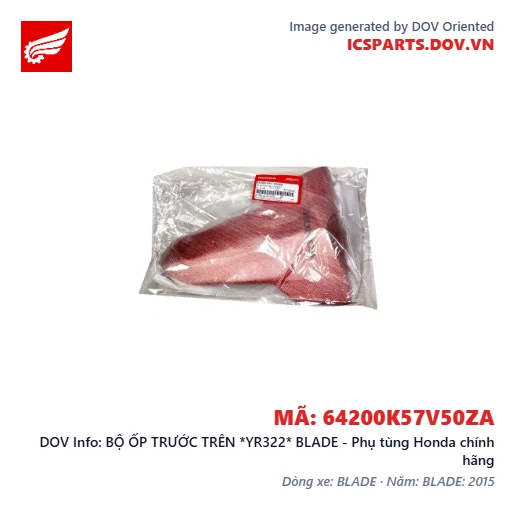 BỘ ỐP TRƯỚC TRÊN *YR322* BLADE - Phụ tùng Honda chính hãng