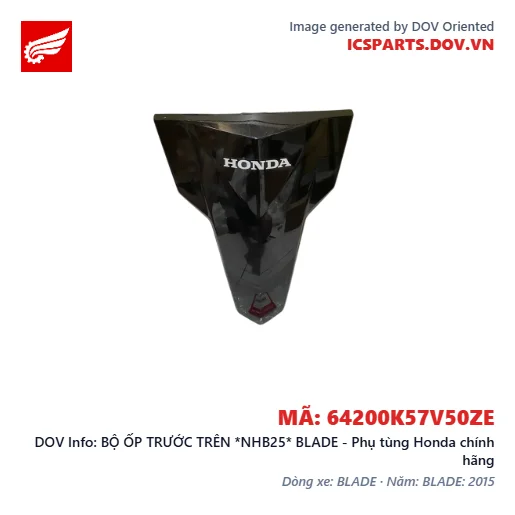 BỘ ỐP TRƯỚC TRÊN *NHB25* BLADE - Phụ tùng Honda chính hãng