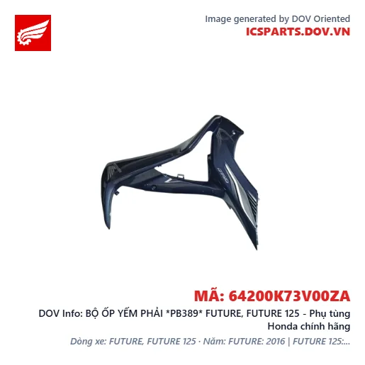BỘ ỐP YẾM PHẢI *PB389* FUTURE, FUTURE 125 - Phụ tùng Honda chính hãng