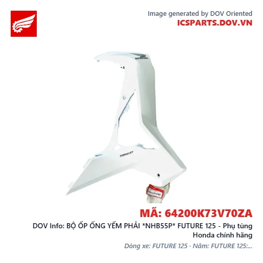 BỘ ỐP ỐNG YẾM PHẢI *NHB55P* FUTURE 125 - Phụ tùng Honda chính hãng