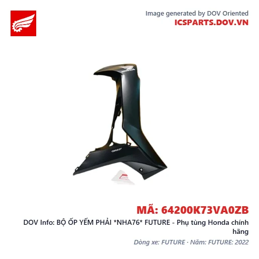 BỘ ỐP YẾM PHẢI *NHA76* FUTURE - Phụ tùng Honda chính hãng