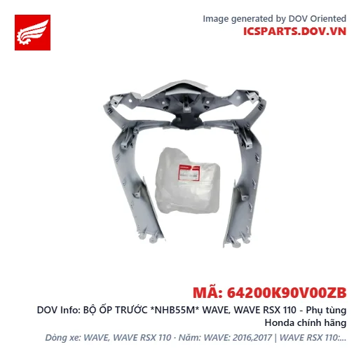 BỘ ỐP TRƯỚC *NHB55M* WAVE, WAVE RSX 110 - Phụ tùng Honda chính hãng