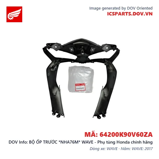 BỘ ỐP TRƯỚC *NHA76M* WAVE - Phụ tùng Honda chính hãng