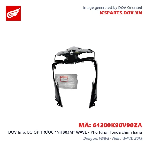 BỘ ỐP TRƯỚC *NHB83M* WAVE - Phụ tùng Honda chính hãng