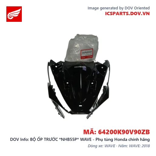 BỘ ỐP TRƯỚC *NHB55P* WAVE - Phụ tùng Honda chính hãng