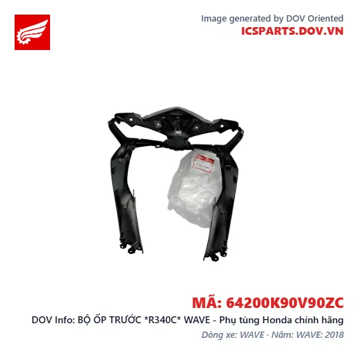 BỘ ỐP TRƯỚC *R340C* WAVE - Phụ tùng Honda chính hãng