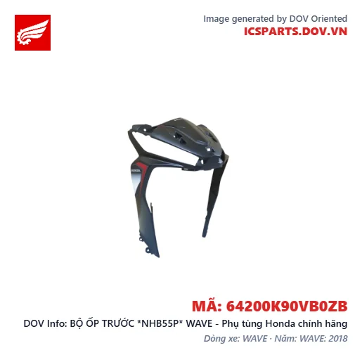 BỘ ỐP TRƯỚC *NHB55P* WAVE - Phụ tùng Honda chính hãng