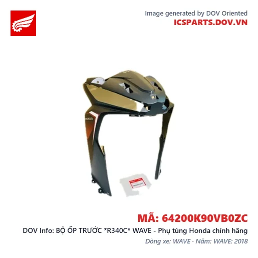 BỘ ỐP TRƯỚC *R340C* WAVE - Phụ tùng Honda chính hãng