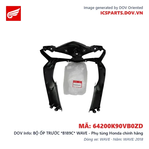 BỘ ỐP TRƯỚC *B189C* WAVE - Phụ tùng Honda chính hãng
