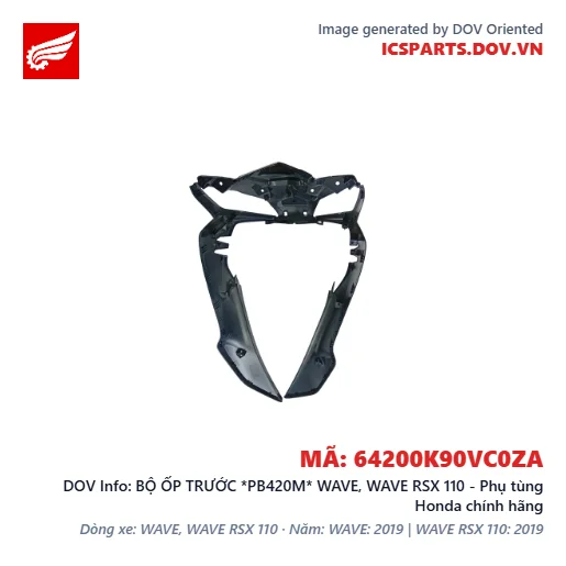 BỘ ỐP TRƯỚC *PB420M* WAVE, WAVE RSX 110 - Phụ tùng Honda chính hãng