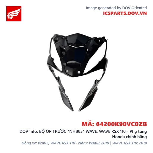 BỘ ỐP TRƯỚC *NHB83* WAVE, WAVE RSX 110 - Phụ tùng Honda chính hãng