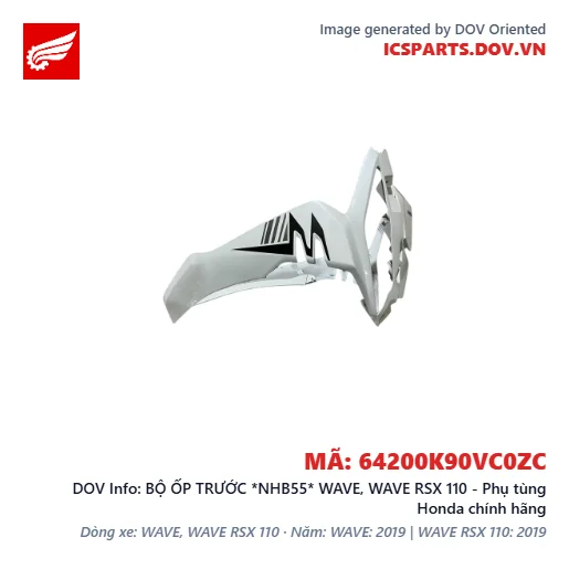 BỘ ỐP TRƯỚC *NHB55* WAVE, WAVE RSX 110 - Phụ tùng Honda chính hãng
