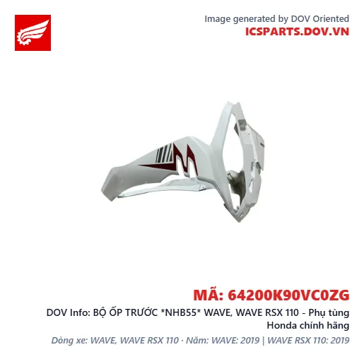 BỘ ỐP TRƯỚC *NHB55* WAVE, WAVE RSX 110 - Phụ tùng Honda chính hãng