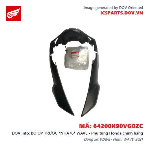 BỘ ỐP TRƯỚC *NHA76* WAVE - Phụ tùng Honda chính hãng
