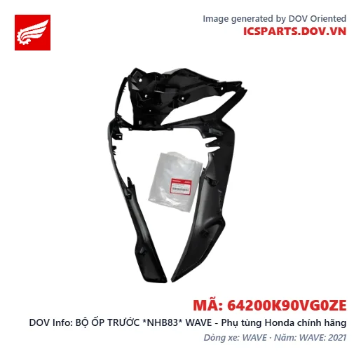 BỘ ỐP TRƯỚC *NHB83* WAVE - Phụ tùng Honda chính hãng