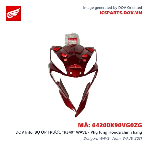 BỘ ỐP TRƯỚC *R340* WAVE - Phụ tùng Honda chính hãng