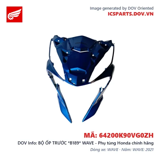 BỘ ỐP TRƯỚC *B189* WAVE - Phụ tùng Honda chính hãng