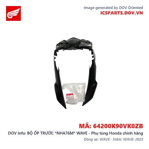 BỘ ỐP TRƯỚC *NHA76M* WAVE - Phụ tùng Honda chính hãng