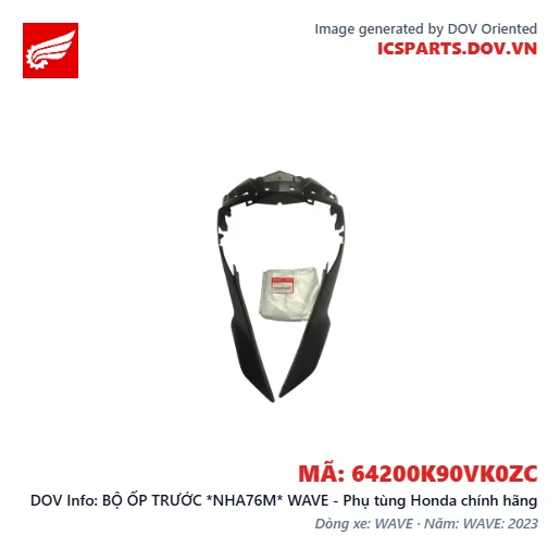 BỘ ỐP TRƯỚC *NHA76M* WAVE - Phụ tùng Honda chính hãng