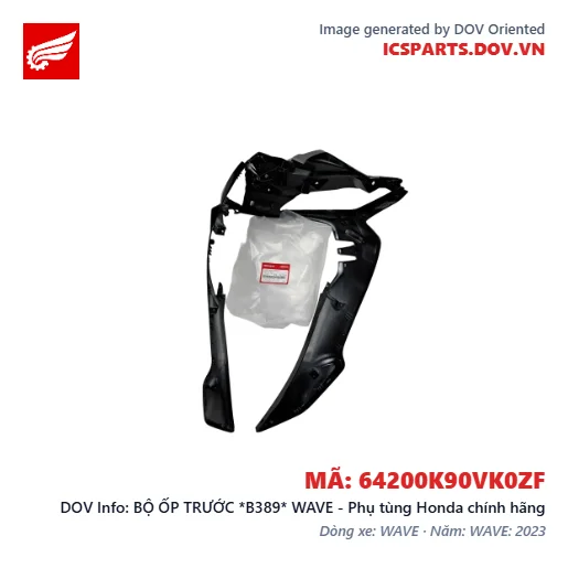 BỘ ỐP TRƯỚC *B389* WAVE - Phụ tùng Honda chính hãng