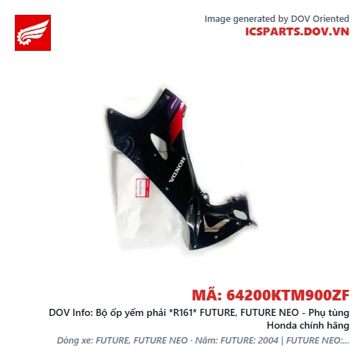 Bộ ốp yếm phải *R161* FUTURE, FUTURE NEO - Phụ tùng Honda chính hãng