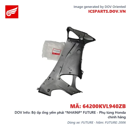 Bộ ốp ống yếm phải *NHA96P* FUTURE - Phụ tùng Honda chính hãng