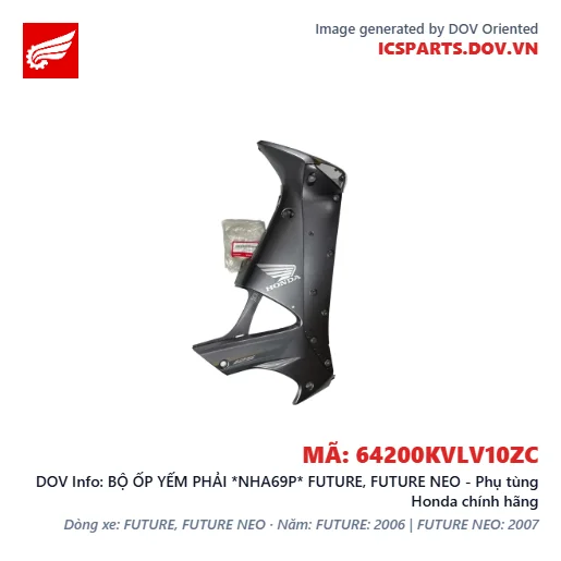 BỘ ỐP YẾM PHẢI *NHA69P* FUTURE, FUTURE NEO - Phụ tùng Honda chính hãng