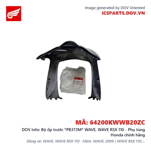 Bộ ốp trước *PB373M* WAVE, WAVE RSX 110 - Phụ tùng Honda chính hãng