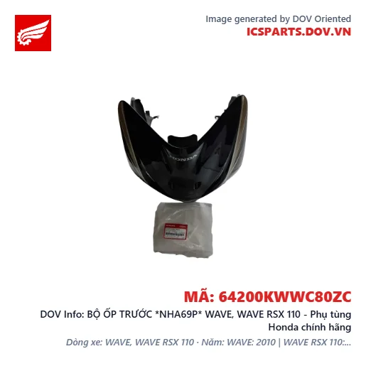 BỘ ỐP TRƯỚC *NHA69P* WAVE, WAVE RSX 110 - Phụ tùng Honda chính hãng