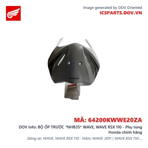 BỘ ỐP TRƯỚC *NHB35* WAVE, WAVE RSX 110 - Phụ tùng Honda chính hãng