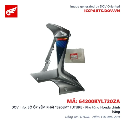 BỘ ỐP YẾM PHẢI *B206M* FUTURE - Phụ tùng Honda chính hãng