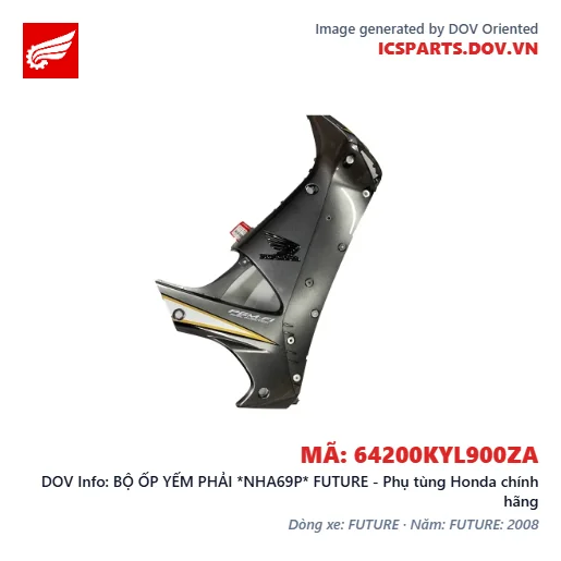 BỘ ỐP YẾM PHẢI *NHA69P* FUTURE - Phụ tùng Honda chính hãng