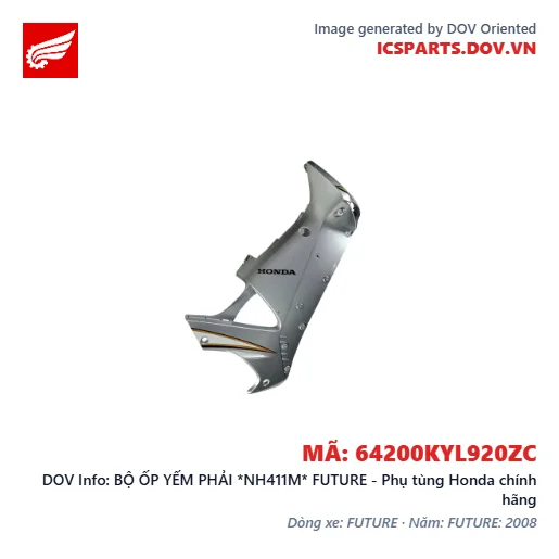 BỘ ỐP YẾM PHẢI *NH411M* FUTURE - Phụ tùng Honda chính hãng