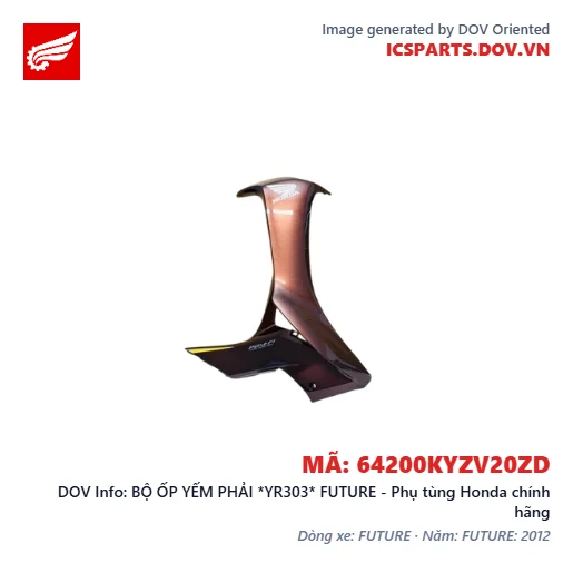 BỘ ỐP YẾM PHẢI *YR303* FUTURE - Phụ tùng Honda chính hãng
