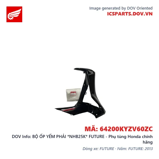 BỘ ỐP YẾM PHẢI *NHB25K* FUTURE - Phụ tùng Honda chính hãng