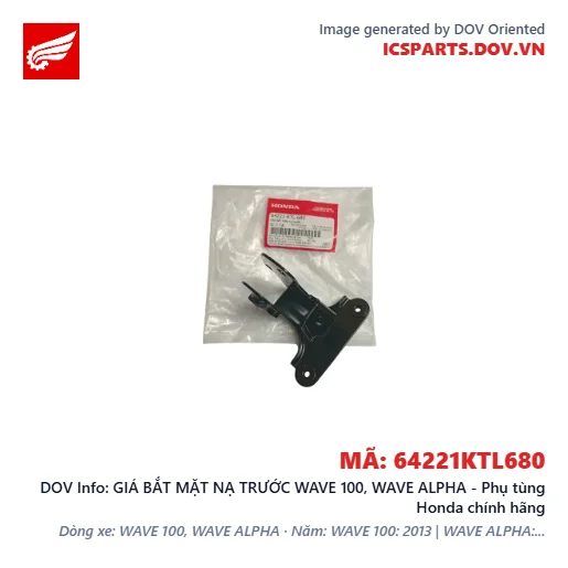 GIÁ BẮT MẶT NẠ TRƯỚC WAVE 100, WAVE ALPHA - Phụ tùng Honda chính hãng