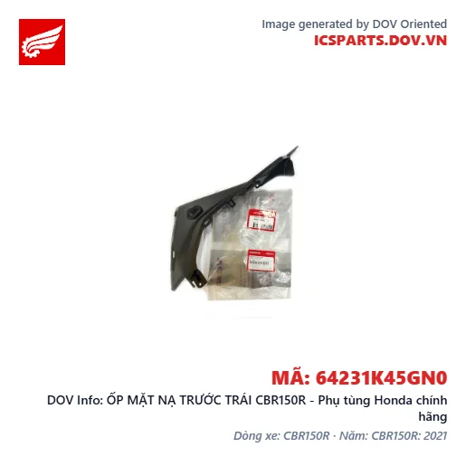 ỐP MẶT NẠ TRƯỚC TRÁI CBR150R - Phụ tùng Honda chính hãng