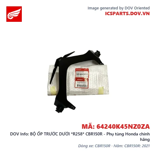 BỘ ỐP TRƯỚC DƯỚI *R258* CBR150R - Phụ tùng Honda chính hãng