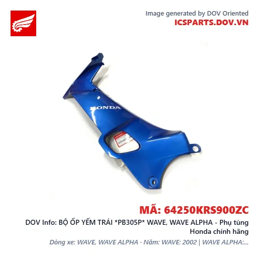 BỘ ỐP YẾM TRÁI *PB305P* WAVE, WAVE ALPHA - Phụ tùng Honda chính hãng