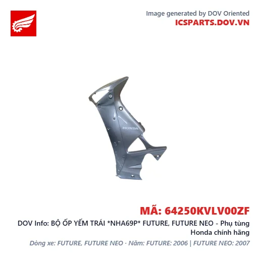BỘ ỐP YẾM TRÁI *NHA69P* FUTURE, FUTURE NEO - Phụ tùng Honda chính hãng